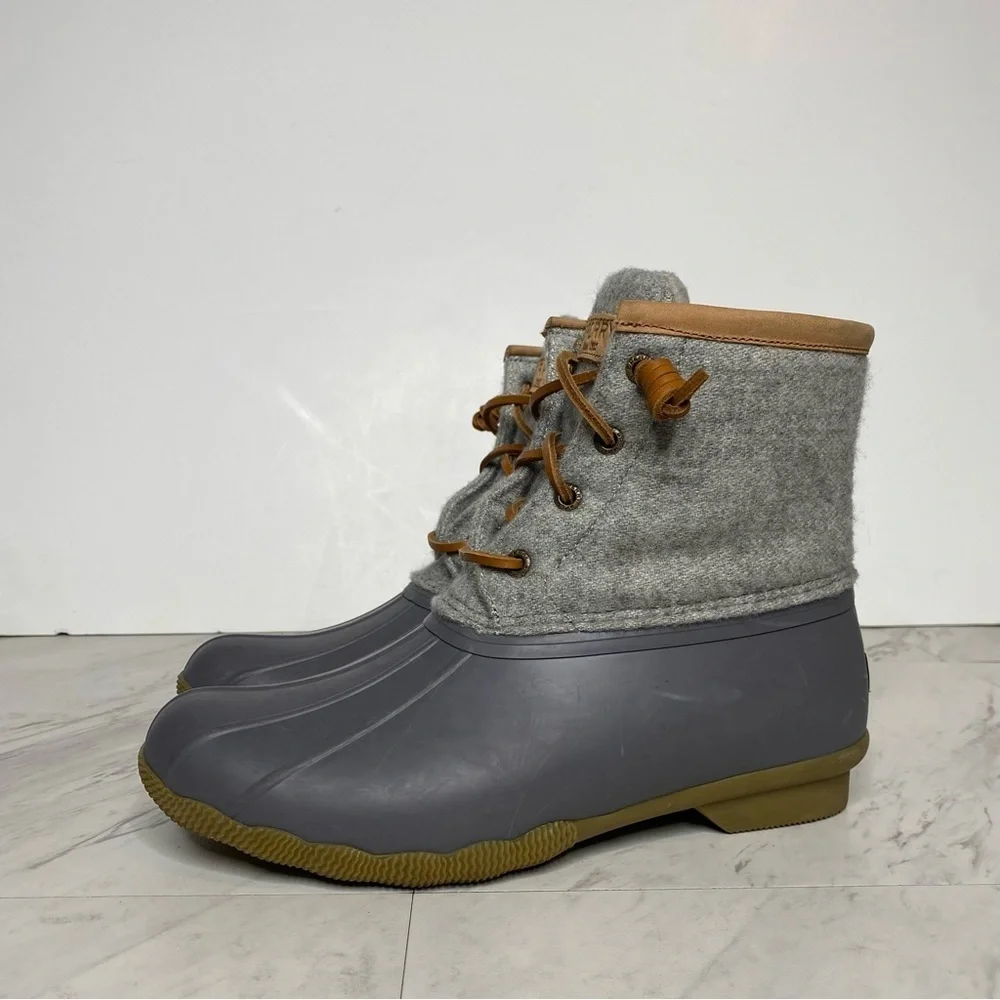 Sperry Saltwater Wool Embossed Water Resistant Duck Boot 7